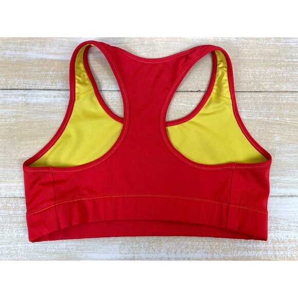 Nike Livestrong Dri-Fit Athletic Sports Bra Red & Yellow Size Small - Picture 3 of 8